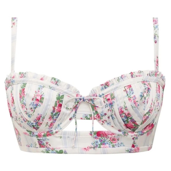 For Love And Lemons Other - NWT For love and lemons floral strappy white bra size M